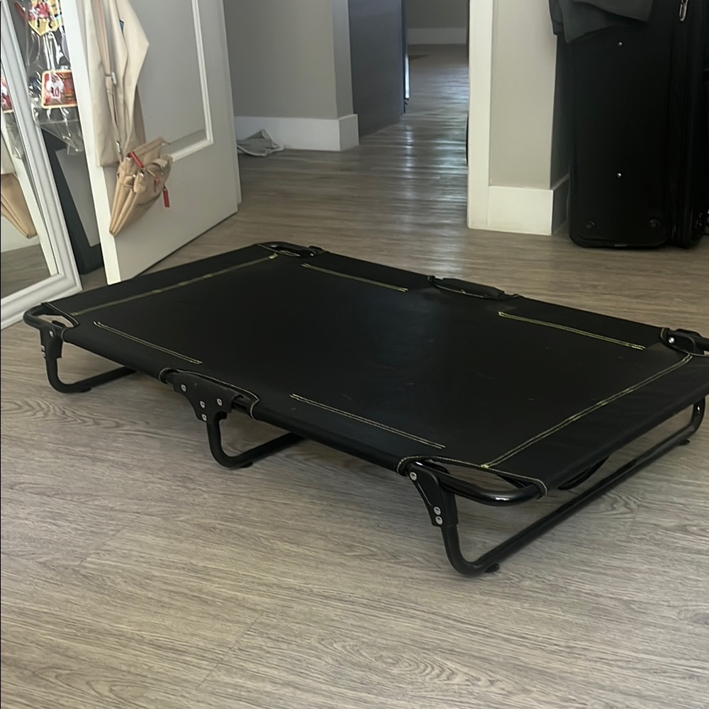 Elevated Folding Dog Bed, Indoor/Outdoor — Like New